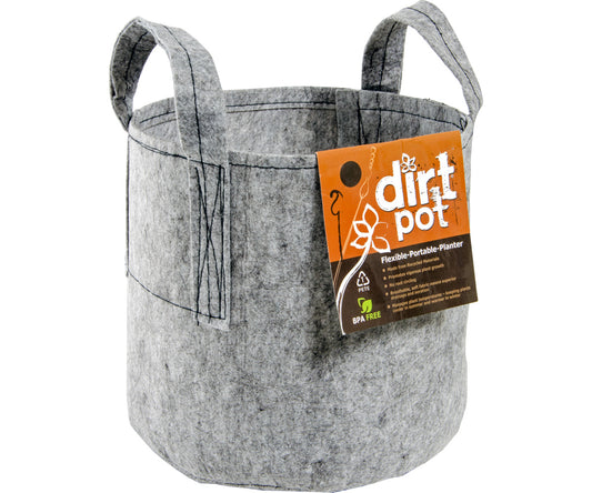 Dirt Pot Flexible Portable Planter, Grey