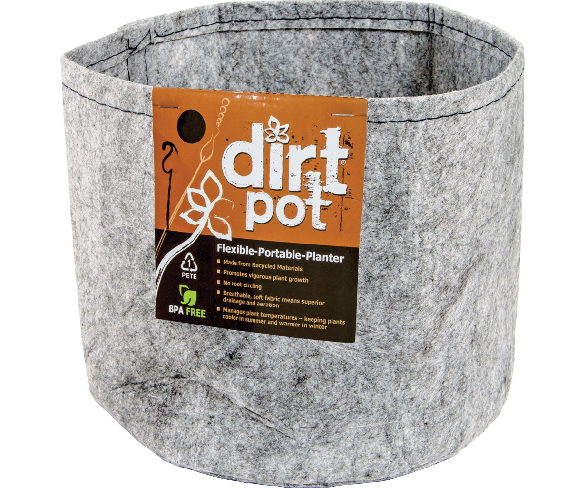 Dirt Pot Flexible Portable Planter, Grey